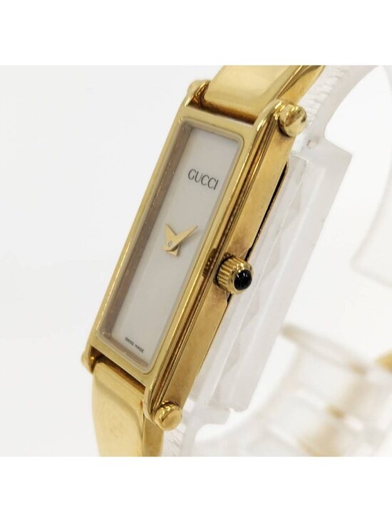 Gucci Bangle Watch Quartz SS Gold Shell main image 8
